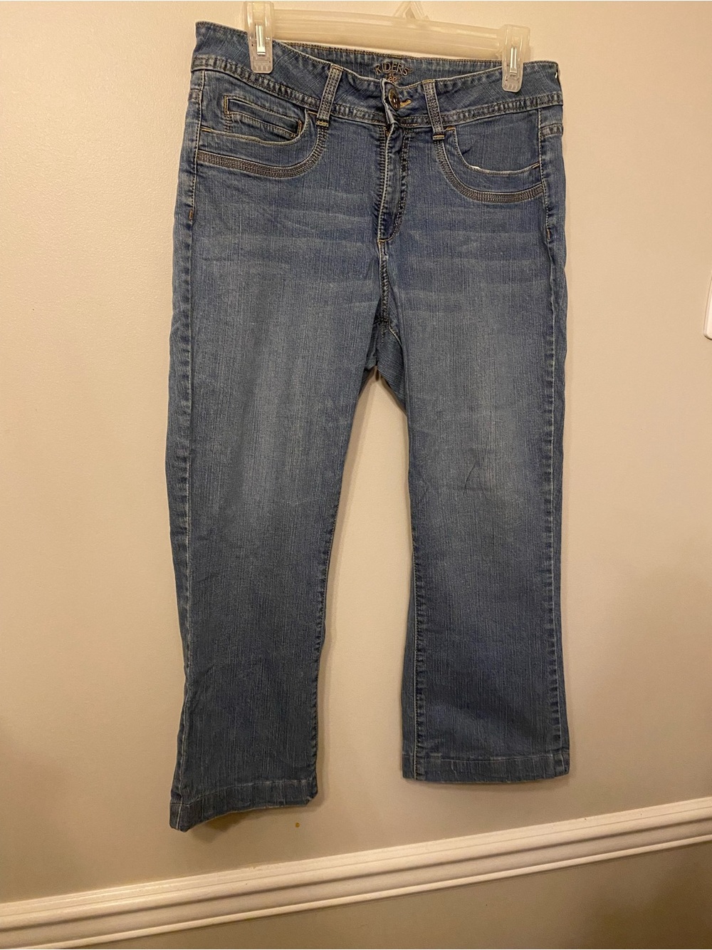 Riders by Lee Medium Blue Cropped Bootcut Jeans